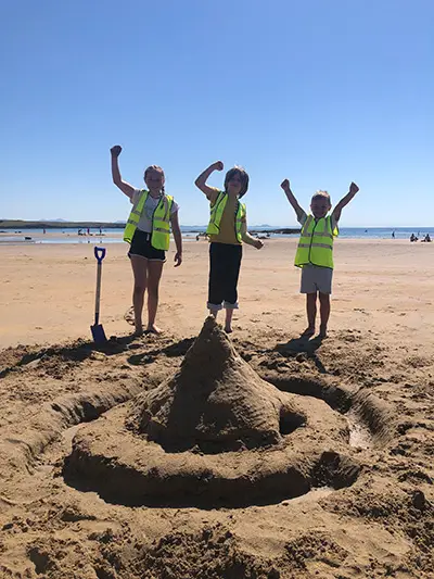 sandcastle making